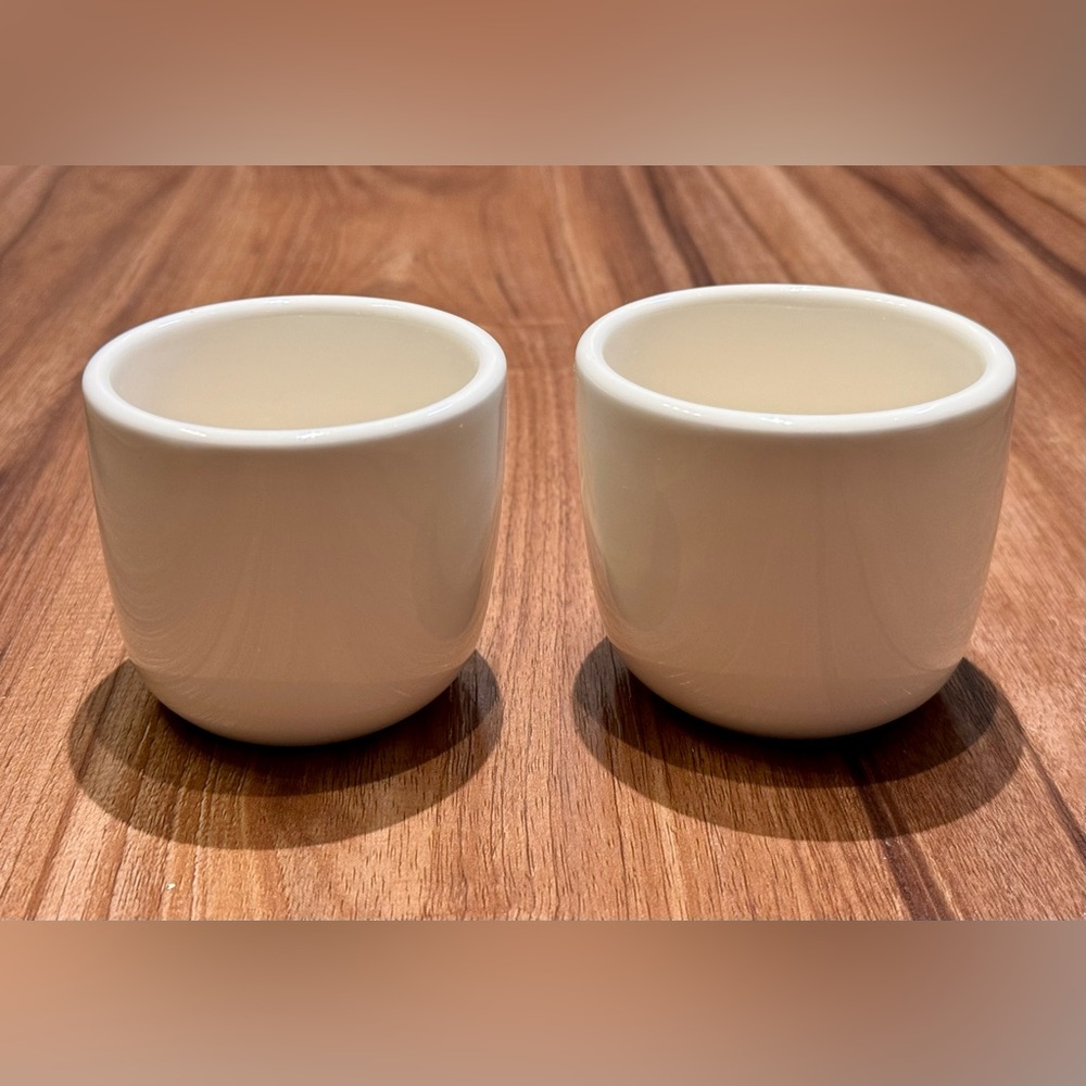 New Acopa 2 Piece Ivory Smooth Stoneware Cup Ramekin Bundle